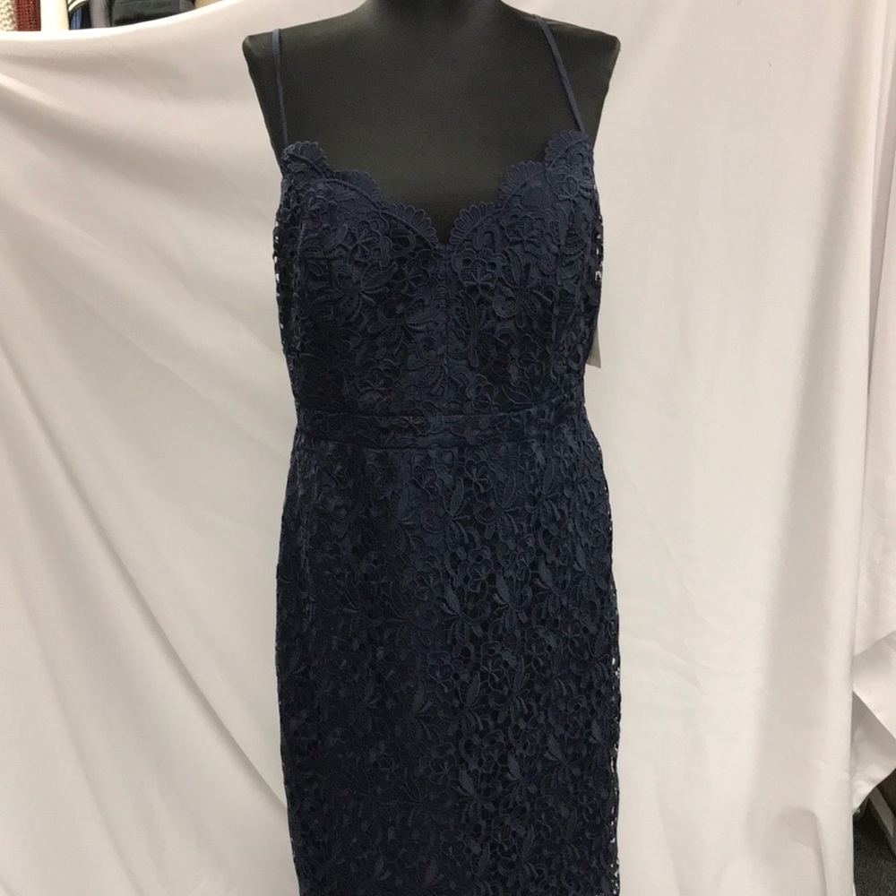 J crew blue lace dress NWT women’s size 8